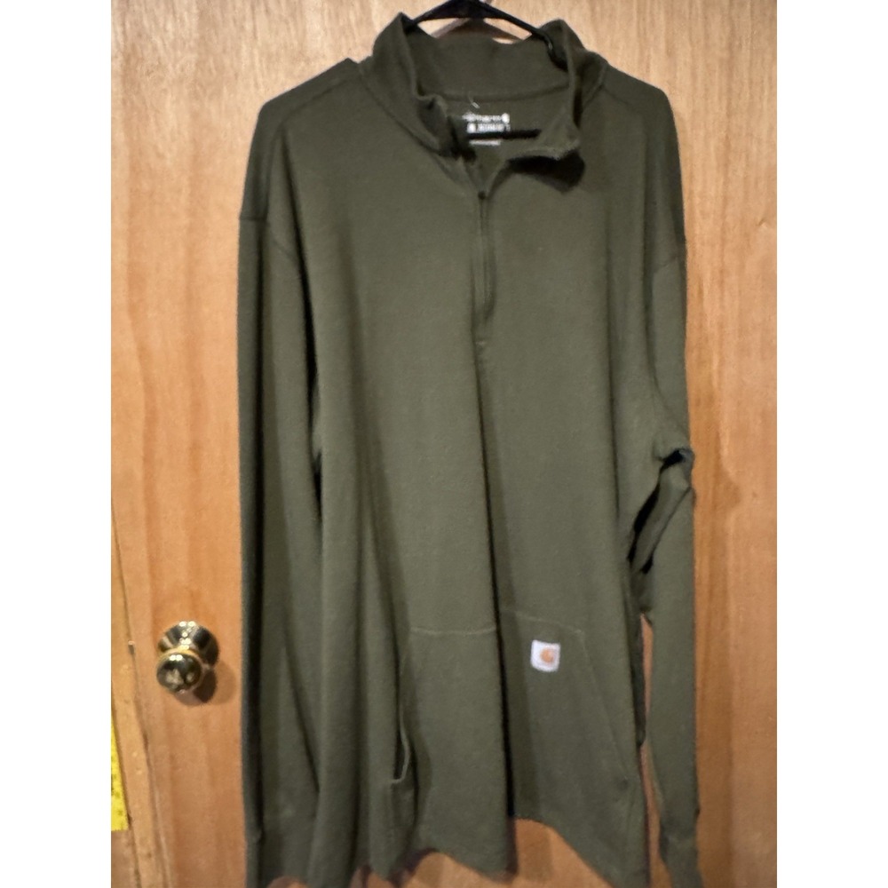 Carhartt 3XLT Green Thermal 1/4 Zip (S1)